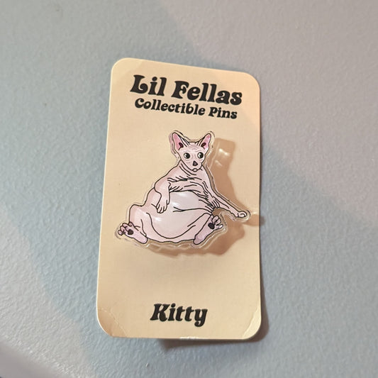 Lil Fellas Naked Kitty Pin